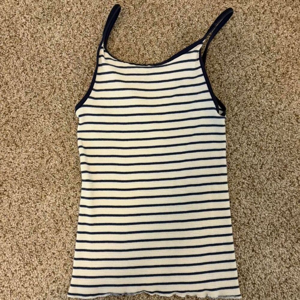 Brandy-melville Women's Navy and Blue Vest - Picture 5 of 8